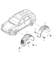 Garniture / Passage de roue - 2ème GÉNÉRATION - Cayenne 92A (958) 2015>>