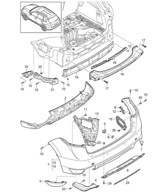 Diagram 802-050 Porsche Cayman 987C/981C (2005-2016) Body