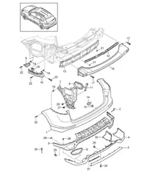 Heckstoßstange - 2. GENERATION - Cayenne 92A (958) 2015>>