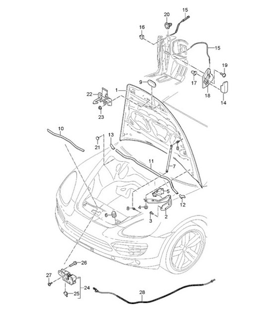 Diagram 803-000 Porsche Cayenne S V8 4.8L Petrol 400HP Body