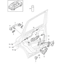 Türgriff / Türschloss - HINTEN - Cayenne 92A (958) >>2014