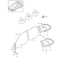 Fensterscheiben - SEITLICH - Cayenne 92A (958) 2017>>