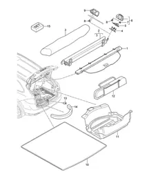 Cubre maletero / Separador de red / Accesorios / Inserto / Bolsa esquí Cayenne 92A (958) 2011-18