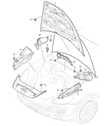 Insonorizzazione/Rivestimento/Vano motore Cayenne 92A (958) >>2014