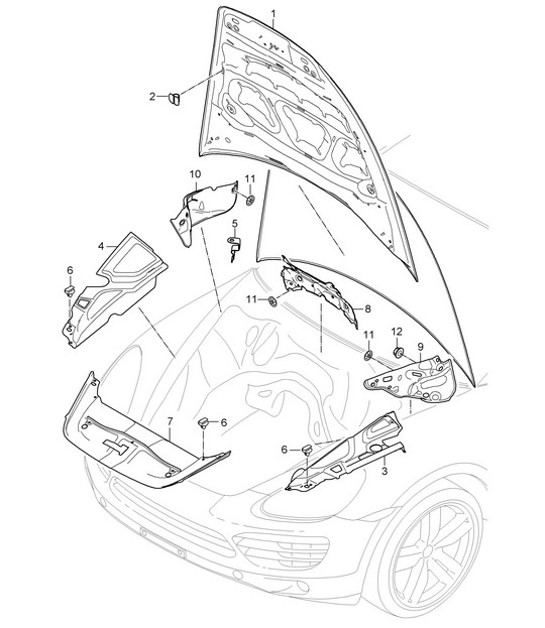 Diagram 807-060 Porsche 356A 1955-59 Body