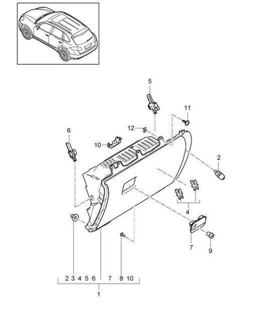 Diagram 809-010 Porsche Macan (95B) MK1 (2014-2018) Body