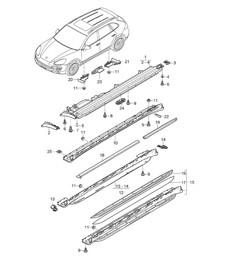 Linings / Accessories / Sill Cayenne 92A (958) 2011-18 Linings / Accessories / Sill Cayenne 92A (958) 2011-18