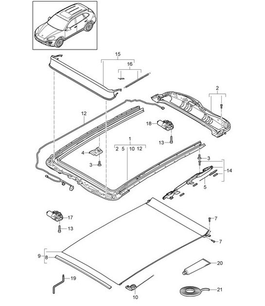 Diagram 811-010 Porsche Panamera 4 V6 3.6L 4WD (310Hp) Body
