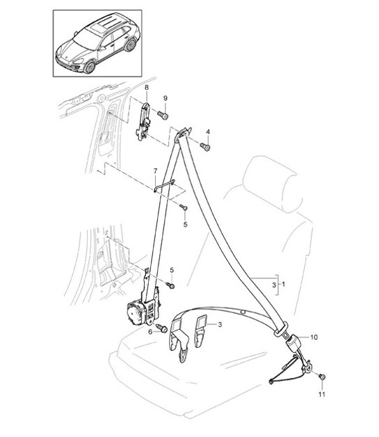 Diagram 812-000 Porsche Cayenne S 4.5L V8 2003>> Body