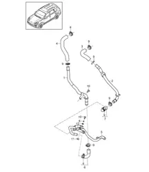 Heizwasserkasten / Radkastenverkleidung (PR:GP1,0K3) Cayenne 92A (958) HYBRID 2011-18