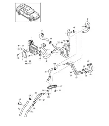 Hybridheizung / Batterie - HINTEN - (PR:GP1,0K3) Cayenne 92A (958) Hybrid 2011-18