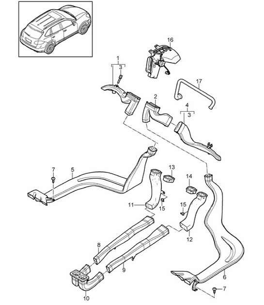 Diagram 813-030 Porsche Cayman S 3.4L 987C 2005-08 Body