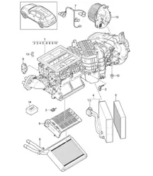 Climatiseur / Pièces détachées - AVANT - Cayenne 92A (958) 2011-18