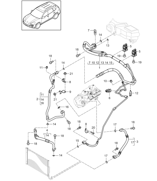 Diagram 813-058 Porsche Cayenne S 4.5L V8 2003>> Body