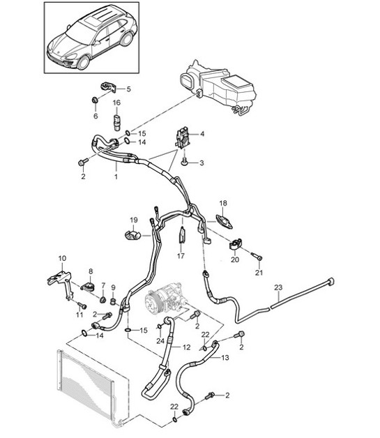 Diagram 813-061 Porsche Panamera Diesel V6 3.0L Body