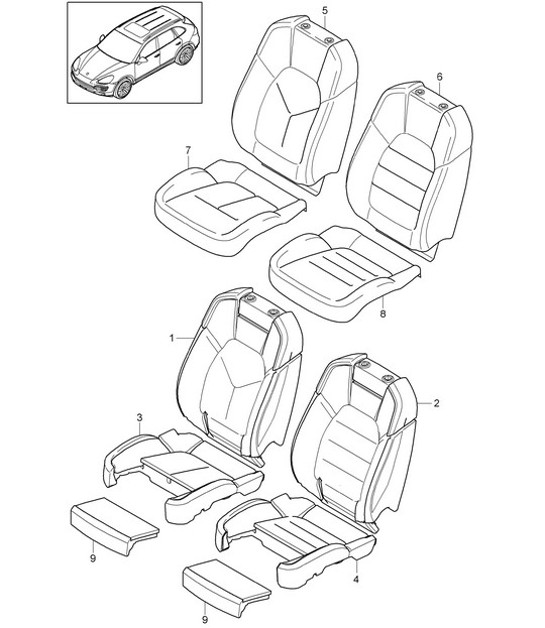 Diagram 817-008 Porsche Cayman 987C/981C (2005-2016) Body