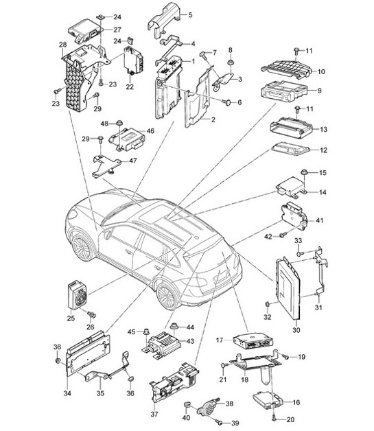 Diagram 901-002 Porsche Cayenne S/GTS 4.8L 2007>> Electrical equipment