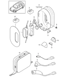 Boîtier électronique / Chargeur Universel / Station de Chargement Cayenne 92A (958) Hybride 2015>>
