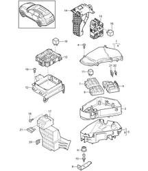 Électricité centrale / Boîte à fusibles Cayenne 92A (958) >>2014
