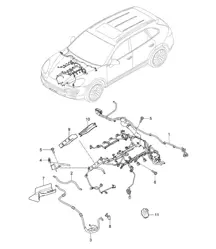 Wiring looms / Engine Cayenne 92A (958) >> 2014