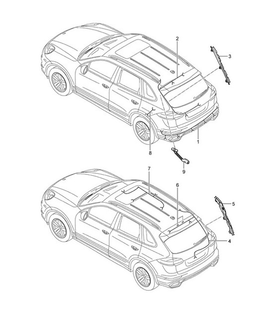 Diagram 902-021 Porsche Cayenne 92A (958) 2010-2017 Electrical equipment