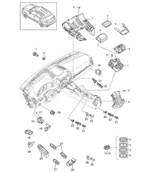 Interruttore / Pannello di controllo / Aria condizionata Cayenne 92A (958) 2015>>