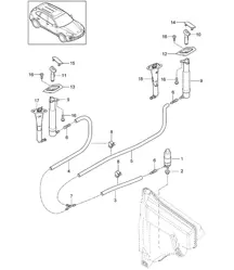 Scheinwerferreinigungsanlage (PR:8X1) Cayenne 92A (958) 2011-18