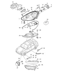 Scheinwerfer XENON / Blinker Repeater / Nebelscheinwerfer (PR:8BC,8BZ, 8JD,8EA,8JE, 8BE,8EE,8EF, 8EG) Cayenne 92A (958) 2015>>