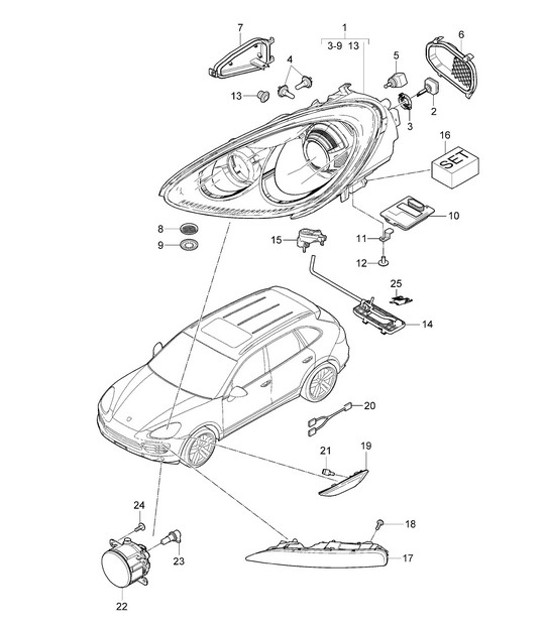 Diagram 905-004 Porsche 992 Turbo S Cabriolet 3.8L 