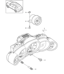 Instrumente / Kompass / Instrumente / Ziffernblatt / Schwarz / Silber Cayenne 92A (958) 2013-2014