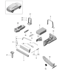 Outillage / Cric / Triangle de présignalisation / Trousse de secours 95B.1 Macan 2014-18