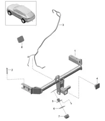 Tow hitch 95B.1 Macan 2014-18
