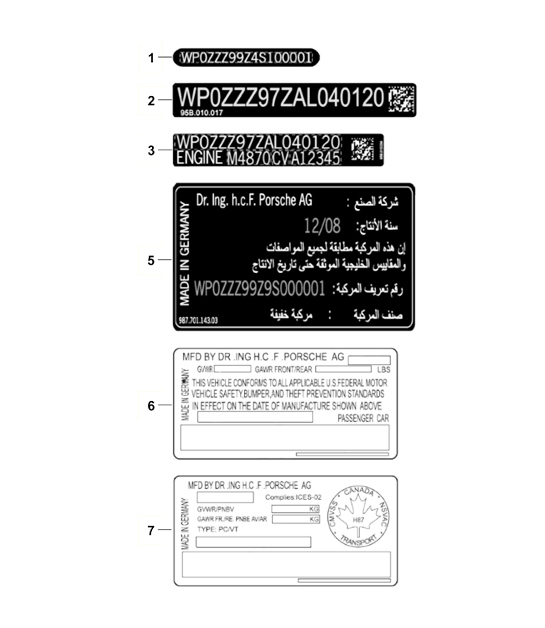 Diagram 003-010 Porsche Cayenne 3.0L Diesel 2007>> Accessories & others 