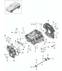 Kurbelgehäuse / Einzelteile (Modell: CDUD,CTBA, CTBB,CTBC) 95B.1 Macan 3.0L DIESEL 2014-18