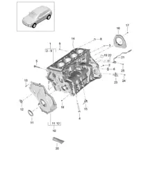 Crankcase housing / Individual parts (Model: CNCC,CNC, CYNA,CYPA, CYP,CYNB)  95B.1 Macan 2.0L 2014-18