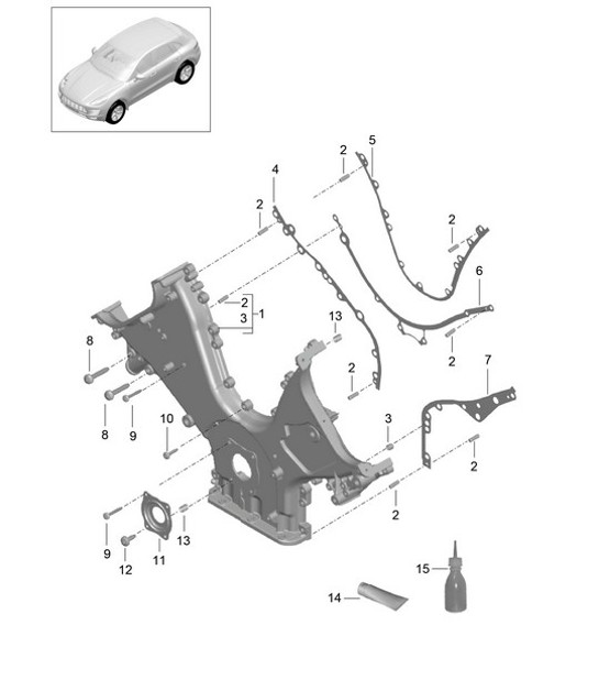 Diagram 101-060 Porsche Cayenne GTS V8 4.8L benzina 400 CV Motore