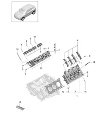 Culasse (Modèle : CDUD,CTBA, CTBB,CTBC) 95B.1 Macan 3.0L Diesel 2014-18
