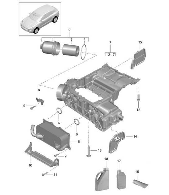Diagram 104-030 Porsche 924S 2.5L 1986-87