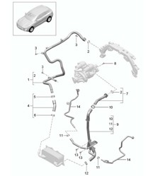 Coolant cooling system (Model: CTMA,CTM, CTLA,CTL, DCNA,DCN, DHKA,DHK) 95B.1 Macan 3.0L / 3.6L 2014-18