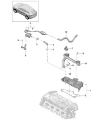 Ölabscheider / Entlüftungsleitung / Kraftstofftank / Kurbelgehäuse (Modell: CNCC,CNC, CYNA,CYPA, CYP,CYNB) 95B.1 Macan 2.0L 2014-18