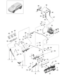 Tubo di raccolta carburante/Iniettore ad alta pressione/Pompa ad alta pressione (Modello: CDUD,CTBA, CTBB,CTBC) 95B.1 Macan 3.0L Diesel 2014-18