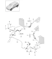 For models with charge air cooler / Pressure pipe (Model: CTMA,CTM, CTLA,CTL, DCNA,DCN, DHKA,DHK) 95B.1 Macan 3.0L / 3.6L 2014-18