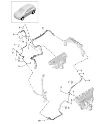 Kühlmittelrohr für Abgasturbolader (Modell: CTMA,CTM, CTLA,CTL, DCNA,DCN, DHKA,DHK) 95B.1 Macan 3.0L / 3.6L 2014-18