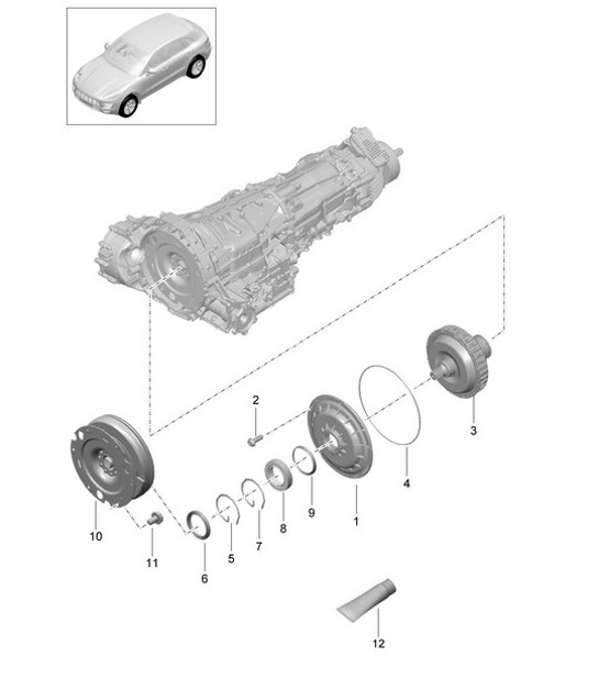 Diagram 301-000 Porsche 997 GT2 2007>> Transmission