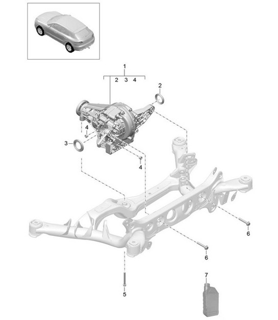 Diagram 305-040 Porsche Cayman 987C/981C (2005-2016) Transmission