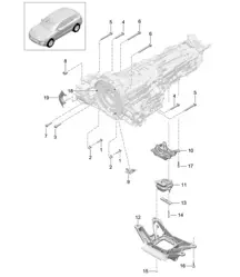 Pièces de montage pour moteur et transmission / Support de transmission (Modèle: CNCC,CNC, CYNA,CYPA, CYP,CYNB) 95B.1 Macan 2.0L 2014-18