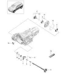- PDK - Caja de cambios / Diferencial del eje delantero 95B.1 Macan 2014-16
