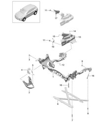 Telaio di supporto / Traversa / Piastra di protezione 95B.1 Macan 2014 Telaio di supporto / Traversa / Piastra di protezione 95B.1 Macan 2014