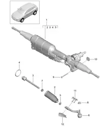 Lenkgetriebe / Einzelteile 95B.1 Macan 2014-18