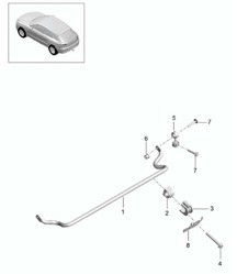 Barre anti-roulis 95B.1 Macan 2014-18
